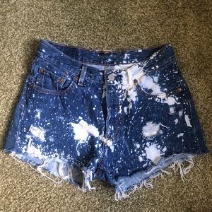 Levi’s bleached retro jean shorts